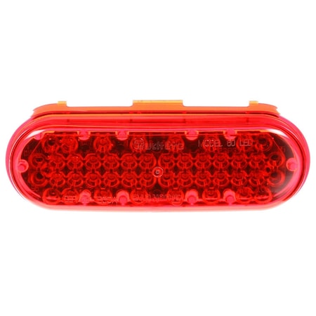 Truck-Lite Super 60, Led, Strobe, 36 Diode, Oval Red, Class Ii, Fit 'N Forget S.S., 12V 60360R